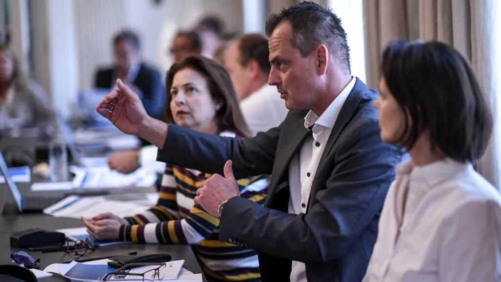 zoltan at a conference